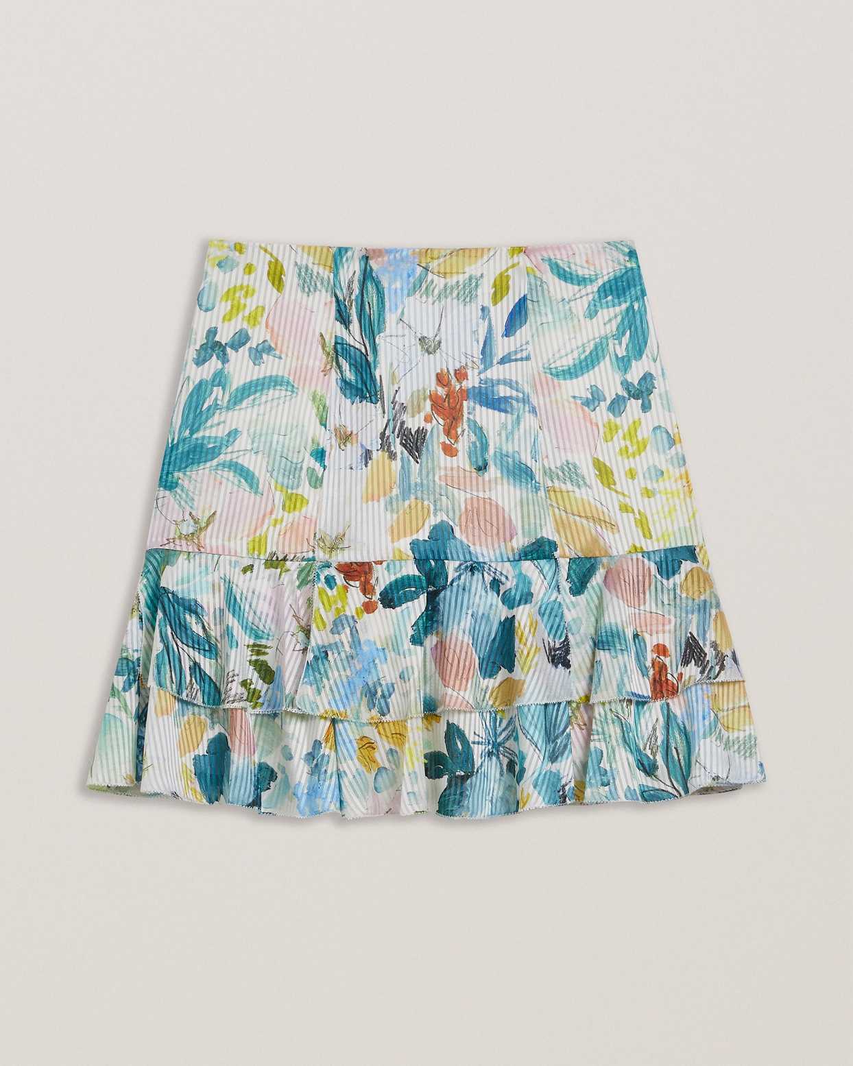 White Women Ted Baker Pragsea Tiered Mini Skirts | T-450261