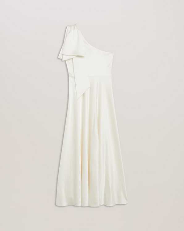 White Women Ted Baker Rikuto Draped One Shoulder Dress | T-901678