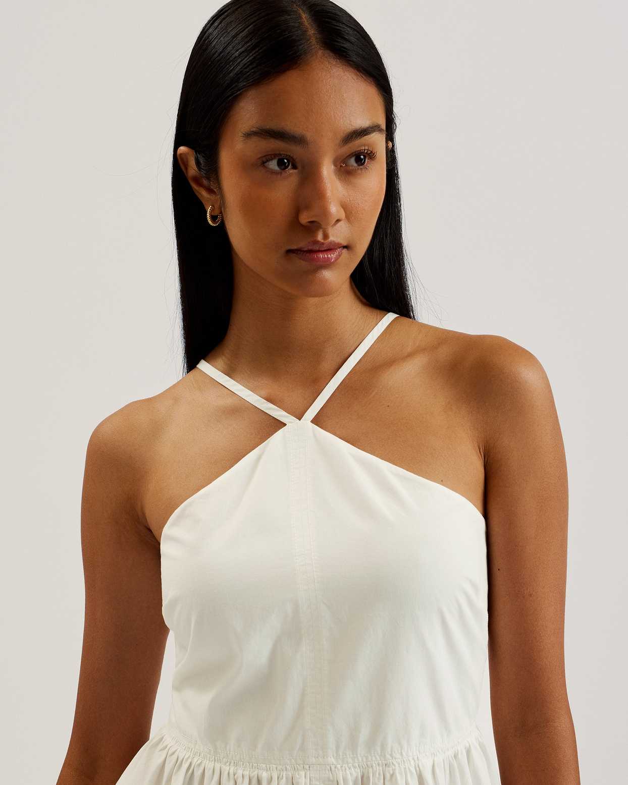 White Women Ted Baker Vari Halterneck A-Line Dress | T-132785